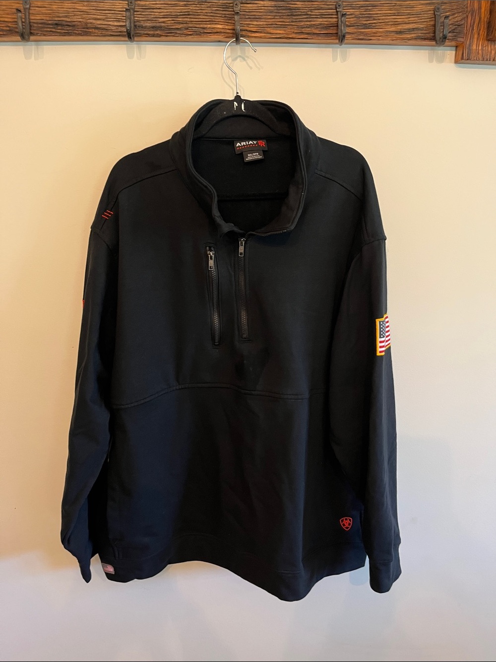 Ariat FR Durastrech Fleece 1/2 Zip Job Shirt - Picture 4 of 12